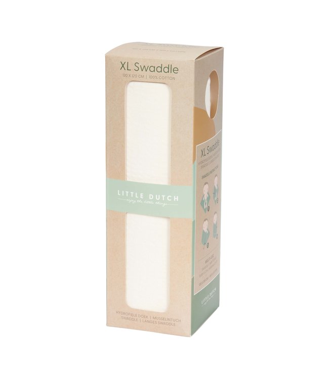 Little Dutch Swaddle doek 120 x 120 Pure Soft White