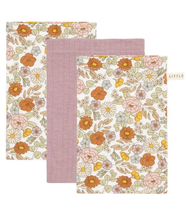 Little Dutch Washandjes set Vintage Little Flowers / Pure Mauve