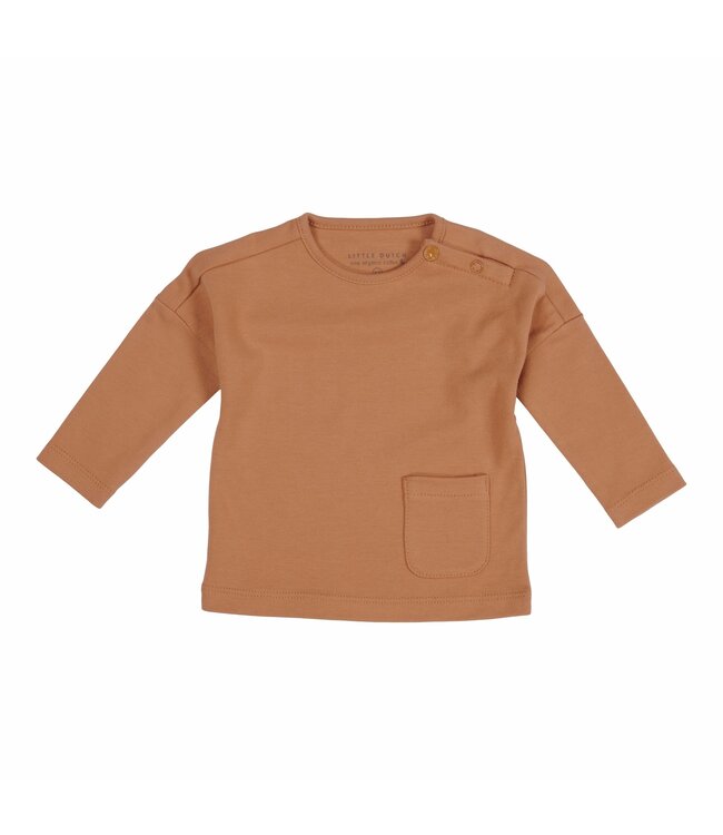Little Dutch Little Dutch - Shirt lange mouw met zakje Almond