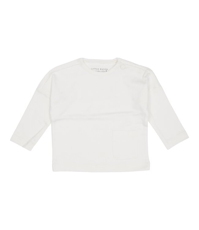 Little Dutch Little Dutch - Shirt lange mouw met zakje Soft White