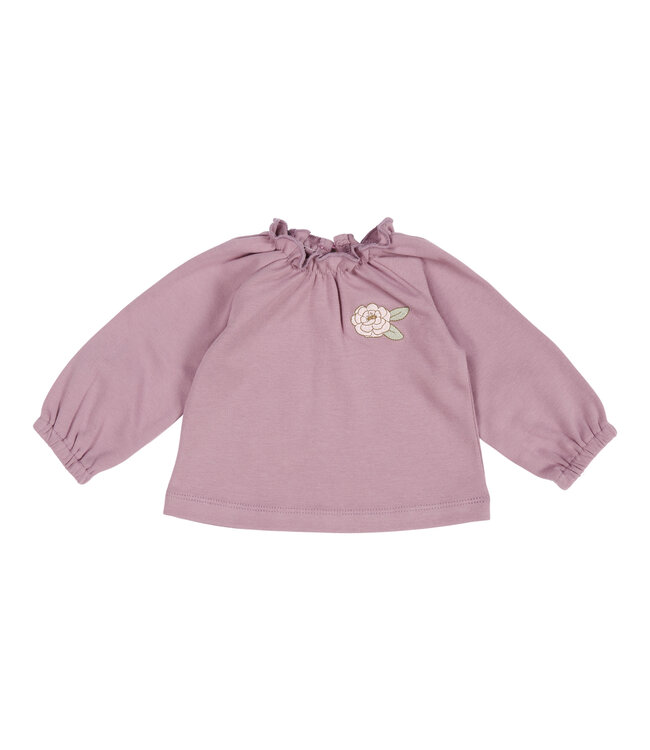 Little Dutch Little Dutch - Shirt lange mouw met borduursel Mauve