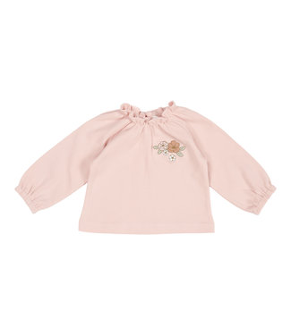 Little Dutch Little Dutch - Shirt lange mouw met borduursel Soft Pink