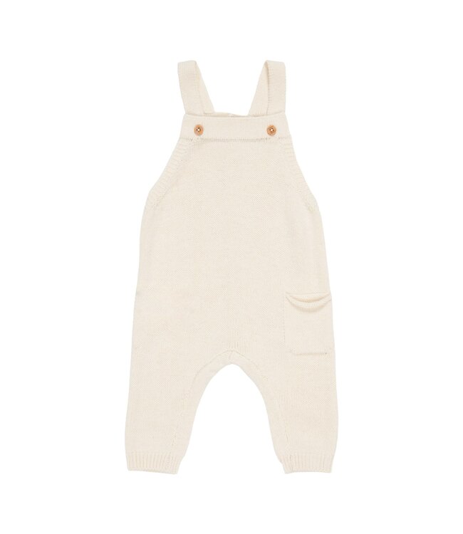 Little Dutch Little Dutch - Gebreide tuinbroek Soft White