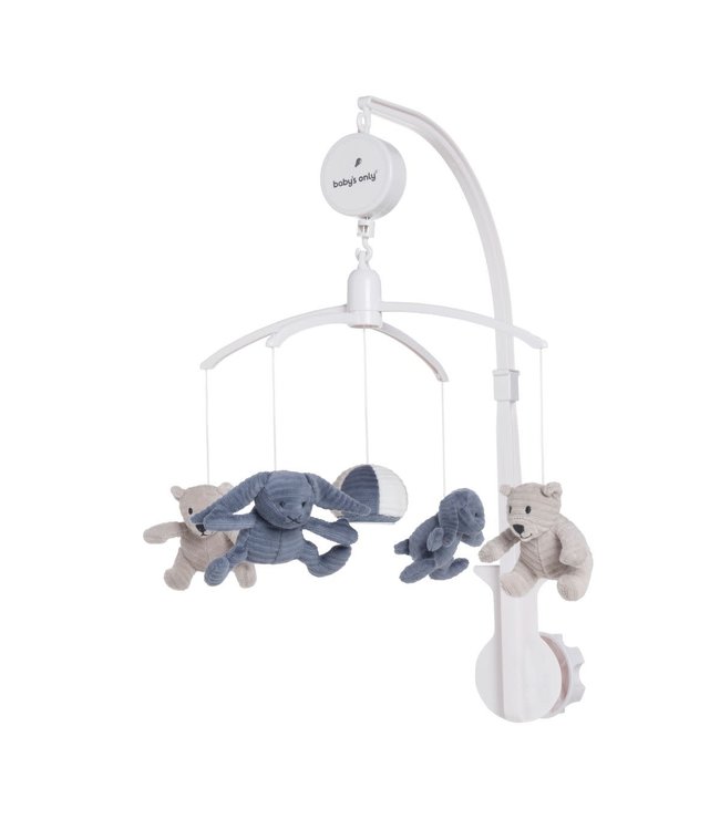 Baby's Only Baby's Only - Muziekmobiel Sense vintage blue/kiezelgrijs/wit