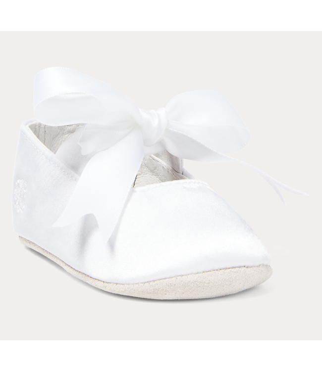 Ralph Lauren Ralph Lauren - Satijnen Briley Mary Jane Schoentje - Wit