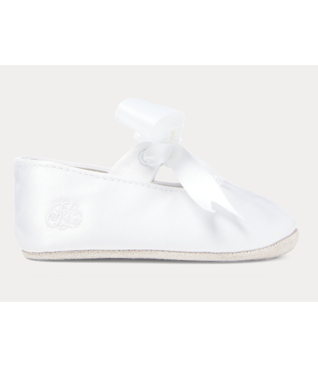 Ralph Lauren Ralph Lauren - Satijnen Briley Mary Jane Schoentje - Wit