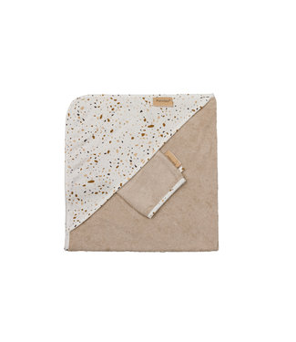 Pericles Pericles - Badcape+Washand  Sprinkles Taupe