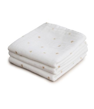 Mushie Mushie - Muslin Cloth 3-Pack - Crowns