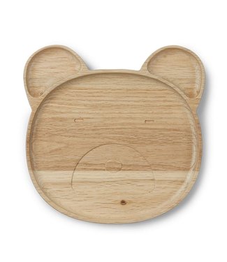 Liewood Liewood - conrad wood  plate - mr bear natural