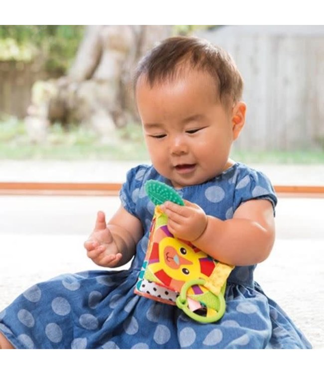 Infantino Infantino - Soft - Link & Squeak Animal Crinkle Book