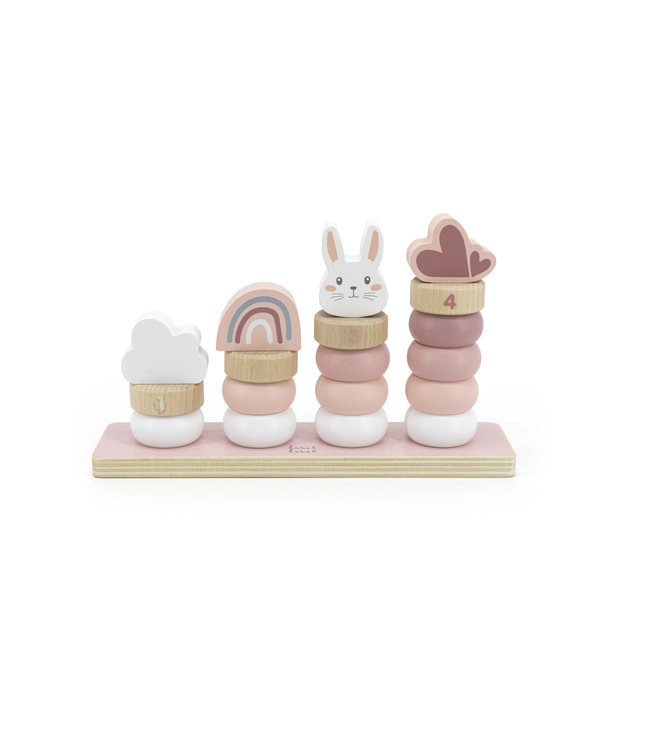 Label Label Label Label - Little Stacking Rings - Pink