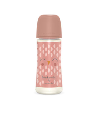 Suavinex Suavinex - BONHOMIA - Bottle - PA - Sili. - L - 360ml - Feather Pink