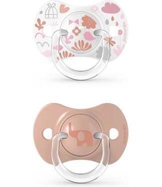 Suavinex Suavinex - MEMORIES - Soother - Sili. - Reversible - 6/18M - Pink DUO