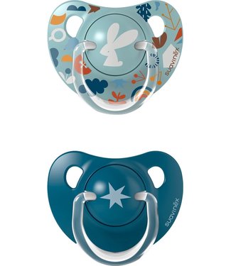 Suavinex Suavinex - FOREST - Soother - Sili. - Reversible - 6/18M - Blue DUO