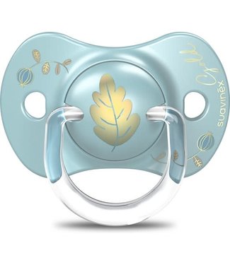 Suavinex Suavinex - GOLD - Soother - Sili. - Reversible - 6/18M - Blue