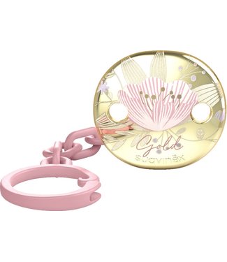 Suavinex Suavinex - GOLD - Soother Chain - Pink