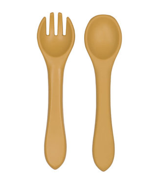 Tryco Tryco - Silicone - spoon & fork - Honey Gold