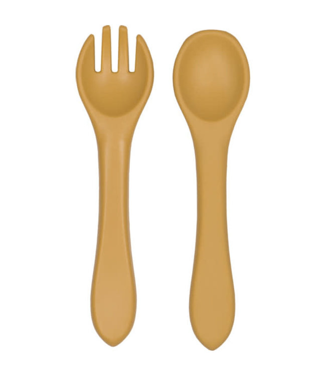 Tryco Tryco - Silicone - spoon & fork - Honey Gold