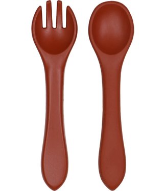 Tryco Tryco - Silicone - spoon & fork - Dark Rust