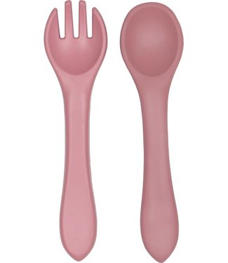 Tryco Tryco - Silicone - spoon & fork - Dusty Rose