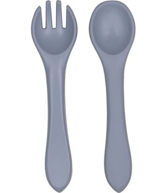 Tryco Tryco - Silicone - spoon & fork - Dusty Blue