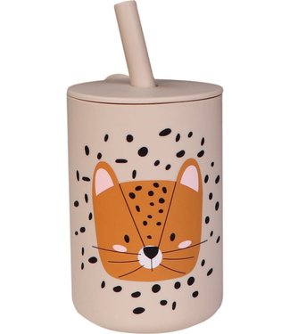 Tryco Tryco - Silicone - Straw Cup - Leopard Sand