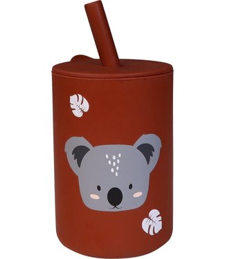 Tryco Tryco - Silicone - Straw Cup - Koala Dark Rust