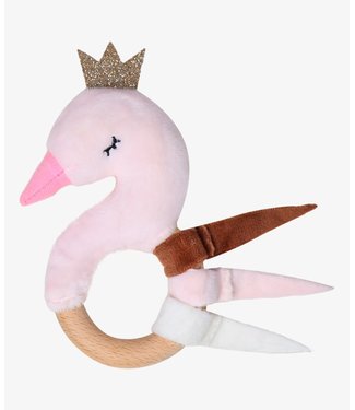 Tryco Tryco - Plush - Wooden Ring Rattle - Swan Ivy