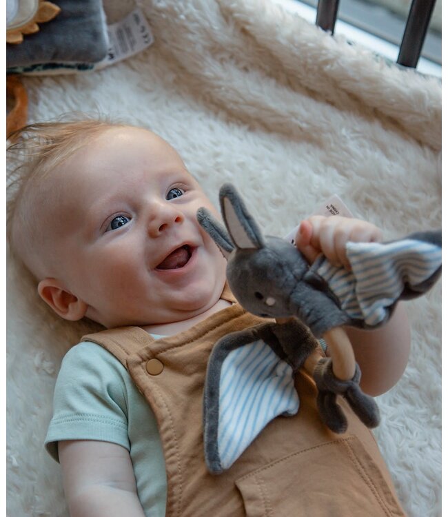 Tryco Tryco - Plush - Wooden Ring Rattle - Bat Bruce