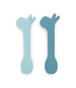 Done by Deer Done by Deer - Silicone spoon 2-pack Lalee Blue