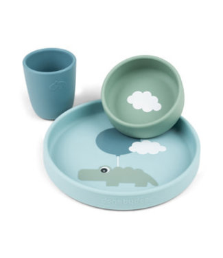 Done by Deer Done by Deer - Silicone dinner set Happy clouds Blue