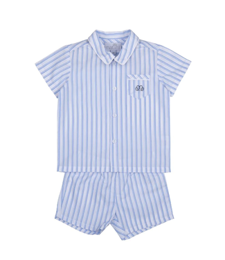 Natini Natini - Pyjama Stripes 2Pcs - White/Blue