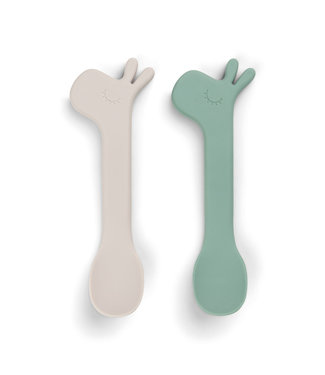 Done by Deer Done by Deer - Silicone spoon 2-pack Lalee Green