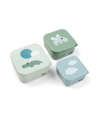 Done by Deer Done by Deer - Snack box set 3 pcs Happy clouds Green