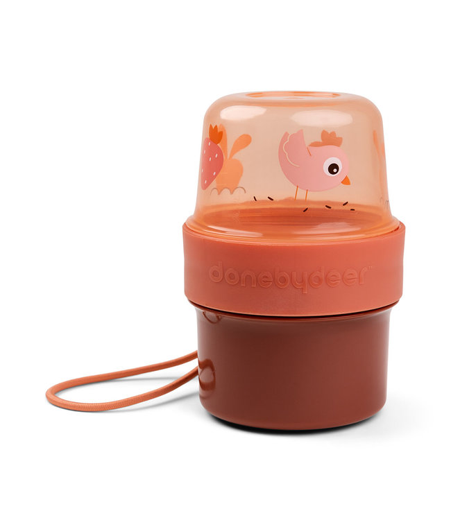 Done by Deer Done by Deer - To go 2-way snack container S Birdee Papaya