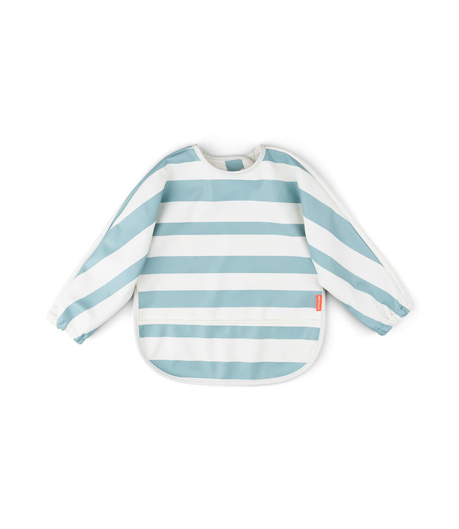 Done by Deer Done by Deer - Sleeved pocket bib Stripes Blue