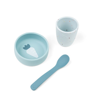 Done by Deer Done by Deer - Silicone first meal set Blue