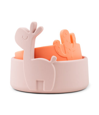 Done by Deer Done by Deer - Silicone bowl set 2 pcs Lalee Powder/Coral