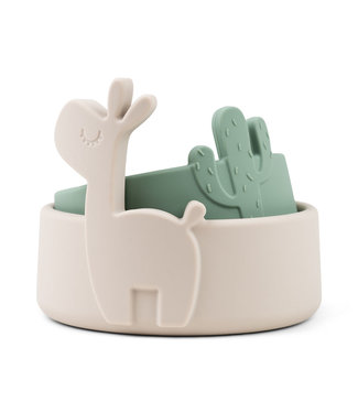 Done by Deer Done by Deer - Silicone bowl set 2 pcs Lalee Sand/Green