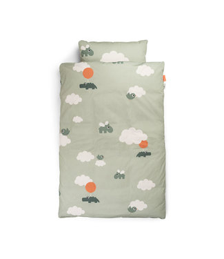 Done by Deer Done by Deer - Bedlinen baby INT/DK GOTS Happy clouds Green