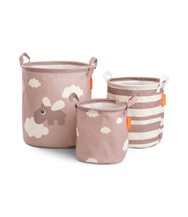 Done by Deer Done by Deer - Storage basket set 3 pcs Happy clouds Powder