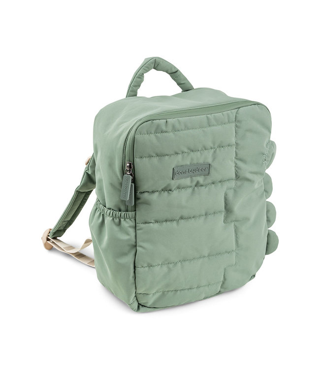 Done by Deer Done by Deer - Quilted kids backpack Croco Green