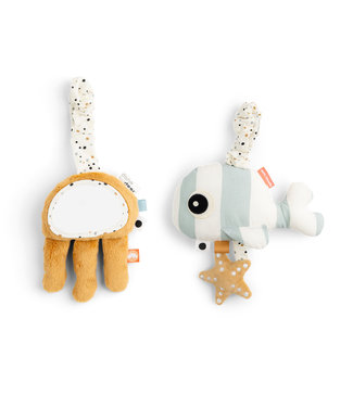 Done by Deer Done by Deer - To go activity set Sea friends Blue/Mustard