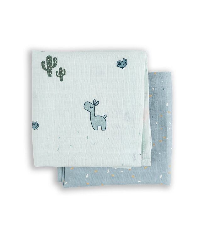 Done by Deer Done by Deer - Swaddle 2-pack GOTS Lalee Blue