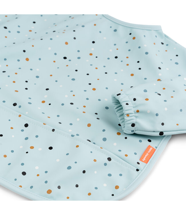 Done by Deer Done by Deer - Sleeved pocket bib Happy dots Blue