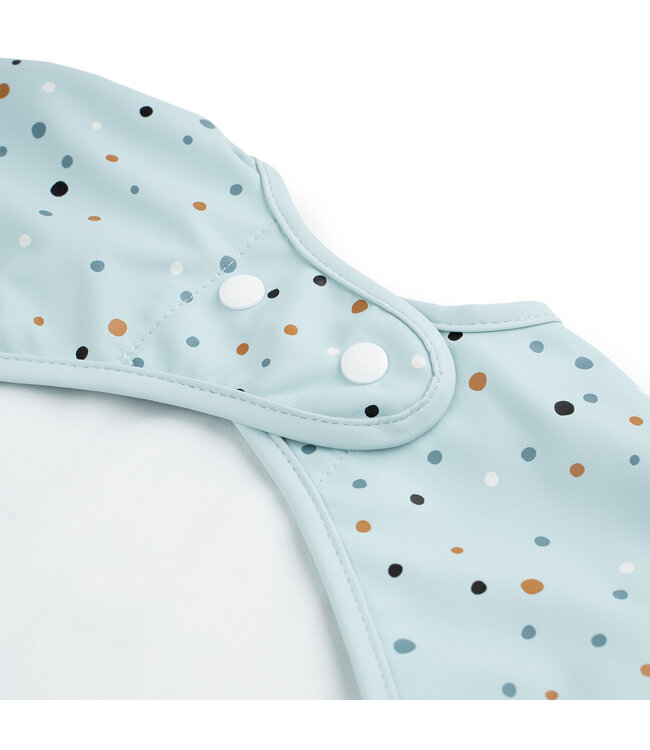 Done by Deer Done by Deer - Sleeved pocket bib Happy dots Blue