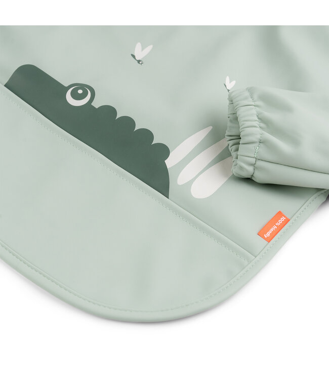 Done by Deer Done by Deer - Sleeved pocket bib Croco Green
