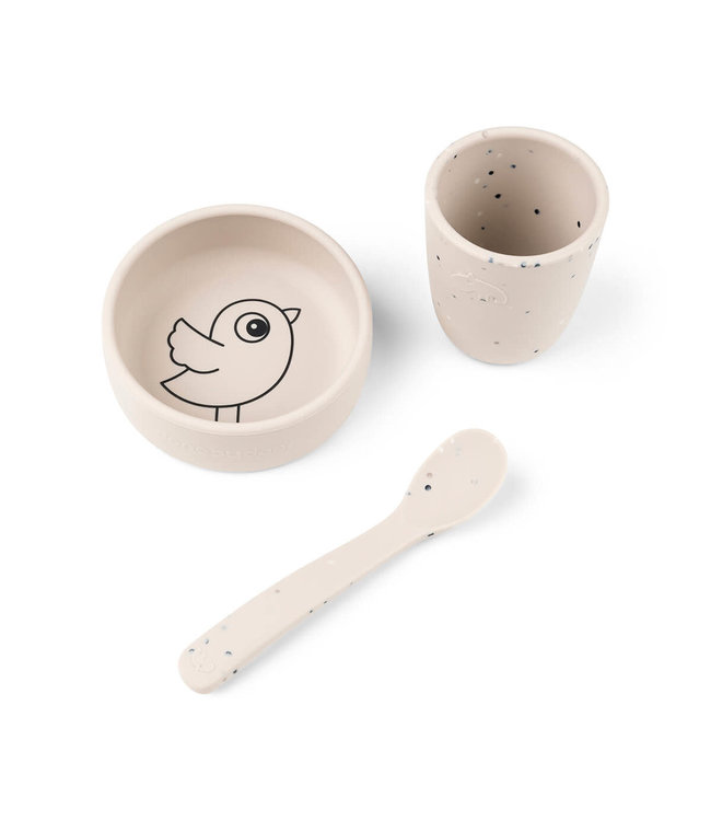 Done by Deer Done by Deer - Silicone first meal set Birdee Sand