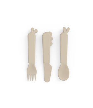Done by Deer Done by Deer - Kiddish cutlery set Deer friends Sand