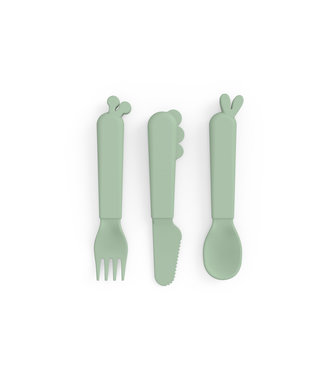 Done by Deer Done by Deer - Kiddish cutlery set Deer friends Green